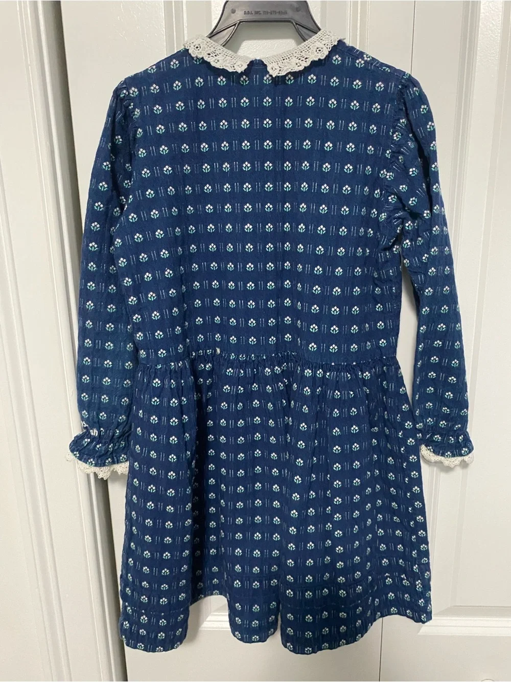 OshKosh B'gosh Vintage Navy Dress with White Lace Collar